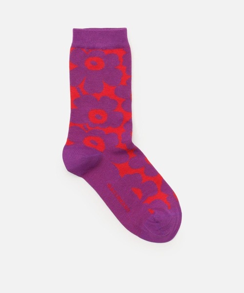 marimekko(マリメッコ)の「Linjaus Unikko / socks(ソックス/靴下・レディース・レッド/パープル/ベビーピンク/ライトブルー・40/37/34)」の6枚目の写真