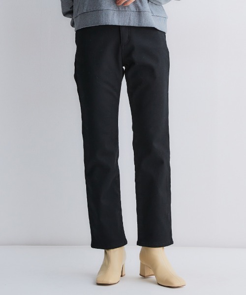 Petitjo（プッチージョ）の「小さいサイズ　裏フリースストレッチパンツ(スキニー・ストレート)　低身長さん・小柄女性（その他パンツ・レディース・グレー系/ブラック/カーキ/カーキ系1/ブラック系1・LL/PL2/PM2/PS2/PSS2/PSS1/PS1/PM1/PL1/LLP/PSS/PS/PM/PL）」の2枚目の写真