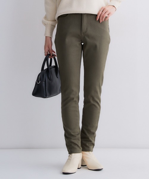 Petitjo（プッチージョ）の「小さいサイズ　裏フリースストレッチパンツ(スキニー・ストレート)　低身長さん・小柄女性（その他パンツ・レディース・グレー系/ブラック/カーキ/カーキ系1/ブラック系1・LL/PL2/PM2/PS2/PSS2/PSS1/PS1/PM1/PL1/LLP/PSS/PS/PM/PL）」の4枚目の写真