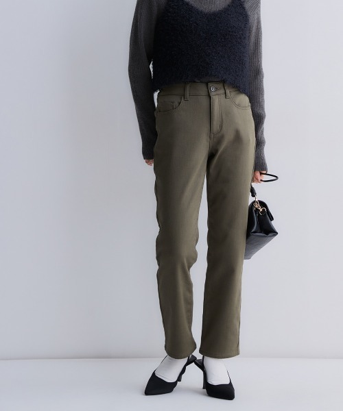 Petitjo（プッチージョ）の「小さいサイズ　裏フリースストレッチパンツ(スキニー・ストレート)　低身長さん・小柄女性（その他パンツ・レディース・グレー系/ブラック/カーキ/カーキ系1/ブラック系1・LL/PL2/PM2/PS2/PSS2/PSS1/PS1/PM1/PL1/LLP/PSS/PS/PM/PL）」の10枚目の写真