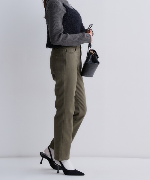 Petitjo（プッチージョ）の「小さいサイズ　裏フリースストレッチパンツ(スキニー・ストレート)　低身長さん・小柄女性（その他パンツ・レディース・グレー系/ブラック/カーキ/カーキ系1/ブラック系1・LL/PL2/PM2/PS2/PSS2/PSS1/PS1/PM1/PL1/LLP/PSS/PS/PM/PL）」の11枚目の写真