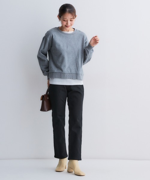 Petitjo（プッチージョ）の「小さいサイズ　裏フリースストレッチパンツ(スキニー・ストレート)　低身長さん・小柄女性（その他パンツ・レディース・グレー系/ブラック/カーキ/カーキ系1/ブラック系1・LL/PL2/PM2/PS2/PSS2/PSS1/PS1/PM1/PL1/LLP/PSS/PS/PM/PL）」の16枚目の写真