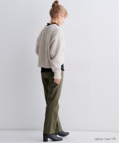 Petitjo（プッチージョ）の「小さいサイズ　裏フリースストレッチパンツ(スキニー・ストレート)　低身長さん・小柄女性（その他パンツ・レディース・グレー系/ブラック/カーキ/カーキ系1/ブラック系1・LL/PL2/PM2/PS2/PSS2/PSS1/PS1/PM1/PL1/LLP/PSS/PS/PM/PL）」の13枚目の写真