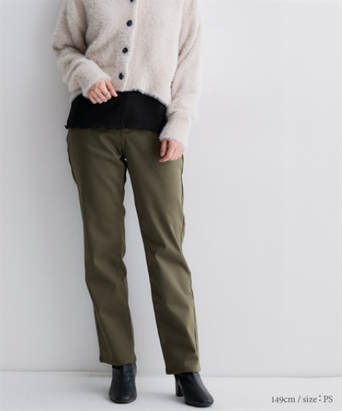 Petitjo（プッチージョ）の「小さいサイズ　裏フリースストレッチパンツ(スキニー・ストレート)　低身長さん・小柄女性（その他パンツ・レディース・グレー系/ブラック/カーキ/カーキ系1/ブラック系1・LL/PL2/PM2/PS2/PSS2/PSS1/PS1/PM1/PL1/LLP/PSS/PS/PM/PL）」の14枚目の写真