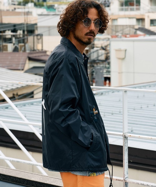 STUD MUFFIN(スタッドマフィン)の「mj11231-ドリップスタークロスパッチ ナイロン コーチジャケット(614-09216)(ナイロンジャケット・メンズ・ブラック/カーキ・2/3/4)」の18枚目の写真