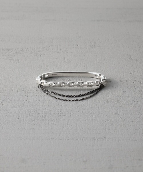 and cloud(アンドクラウド)の「Drape Chain Double Ring(リング・レディース・シルバー系その他・M/S)」の5枚目の写真