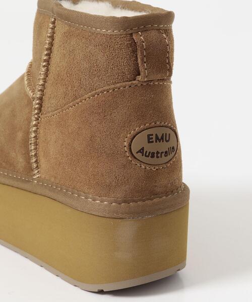 RODE SKO（ロデスコ）の「EMU　PLATFORM MICRO WOOL（ブーツ・レディース・ブラック/キャメル・8/7）」の5枚目の写真