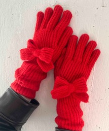 Casselini(キャセリーニ)のCasselini(キャセリーニ)ロングニットリボングローブ(手袋)