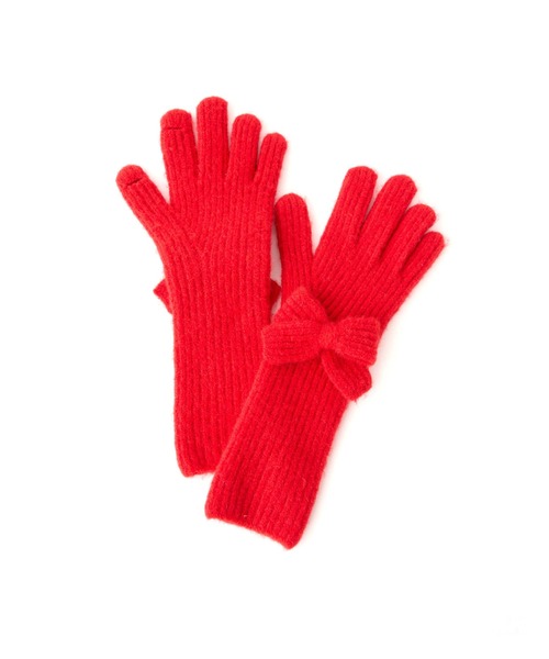 Casselini（キャセリーニ）の「Casselini(キャセリーニ)ロングニットリボングローブ（手袋・レディース・レッド/ベージュ/ブラック・FREE）」の21枚目の写真