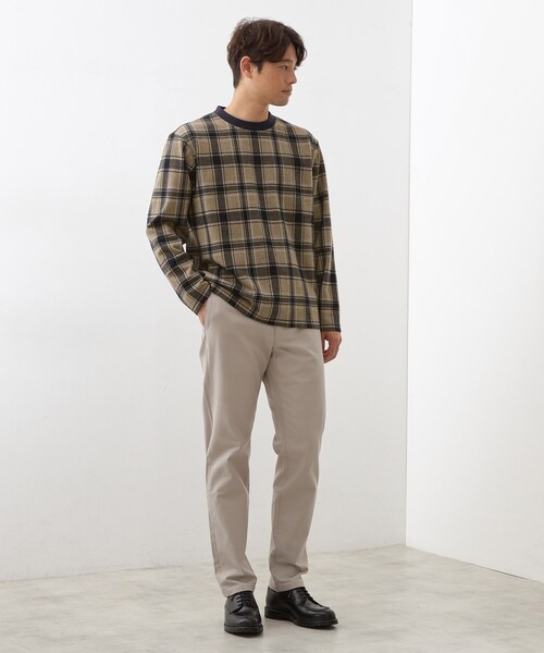 THE SHOP TK （ザ ショップ ティーケー ）の「チェックジャカードプルオーバー（Tシャツ/カットソー・メンズ・ブルー系その他3/ダークブラウン系1/ベージュ系その他5・02/03/04）」の10枚目の写真