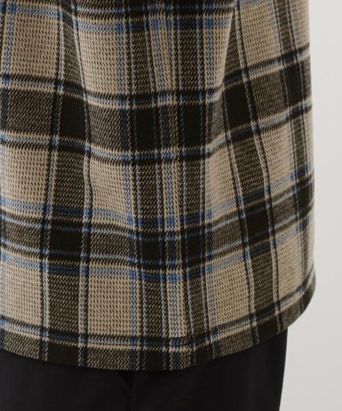 THE SHOP TK （ザ ショップ ティーケー ）の「チェックジャカードプルオーバー（Tシャツ/カットソー・メンズ・ブルー系その他3/ダークブラウン系1/ベージュ系その他5・02/03/04）」の21枚目の写真