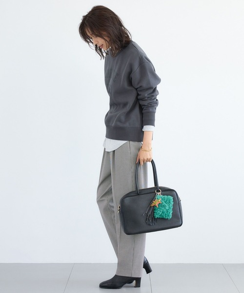 BARNYARDSTORM(バンヤードストーム)の「BARNYARDSTORM / 裏起毛ソフトタッチロゴプルオーバー / マシンウォッシャブル(スウェット・レディース・サックスブルー/チャコール/ボルドー・FREE)」の7枚目の写真