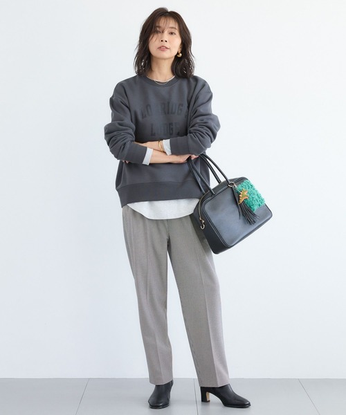 BARNYARDSTORM(バンヤードストーム)の「BARNYARDSTORM / 裏起毛ソフトタッチロゴプルオーバー / マシンウォッシャブル(スウェット・レディース・サックスブルー/チャコール/ボルドー・FREE)」の9枚目の写真