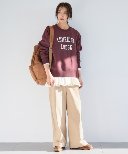 BARNYARDSTORM(バンヤードストーム)の「BARNYARDSTORM / 裏起毛ソフトタッチロゴプルオーバー / マシンウォッシャブル(スウェット・レディース・サックスブルー/チャコール/ボルドー・FREE)」の13枚目の写真