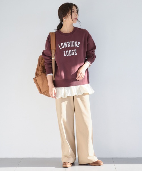 BARNYARDSTORM(バンヤードストーム)の「BARNYARDSTORM / 裏起毛ソフトタッチロゴプルオーバー / マシンウォッシャブル(スウェット・レディース・サックスブルー/チャコール/ボルドー・FREE)」の14枚目の写真