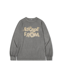 ESCAPEFROM（エスケープフロム）の「テープロゴプリントオーバーサイズピグメントロングスリーブ [4色]（Tシャツ/カットソー）」