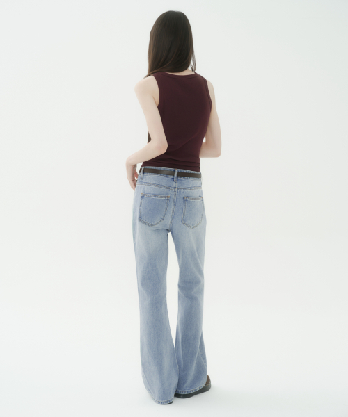 MUSINSA STANDARD WOMAN（ムシンサスタンダードウーマン）の「ウィメンズブーツカットデニムパンツ[ライトインディゴ]（デニムパンツ・レディース・その他・29/30/24/25/26/27/28）」の11枚目の写真