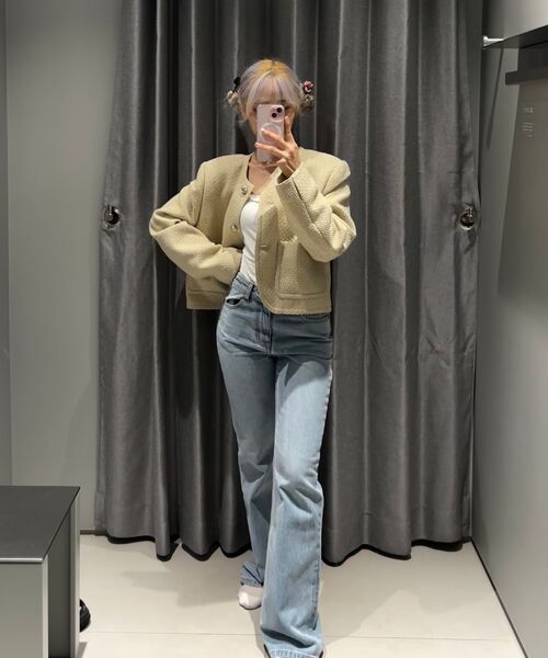 MUSINSA STANDARD WOMAN（ムシンサスタンダードウーマン）の「ウィメンズブーツカットデニムパンツ[ライトインディゴ]（デニムパンツ・レディース・その他・29/30/24/25/26/27/28）」の4枚目の写真