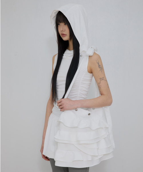 FLAREUP（フレアアップ）の「フェイフリルバッグ（FL-733_ホワイト）（ショルダーバッグ・レディース・ホワイト・OS）」の8枚目の写真