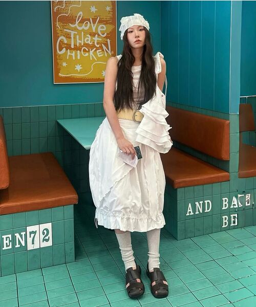 FLAREUP（フレアアップ）の「フェイフリルバッグ（FL-733_ホワイト）（ショルダーバッグ・レディース・ホワイト・OS）」の12枚目の写真