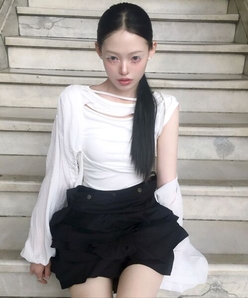 FLAREUP（フレアアップ）の「フェイフリルバッグ（FL-733_ホワイト）（ショルダーバッグ・レディース・ホワイト・OS）」の15枚目の写真