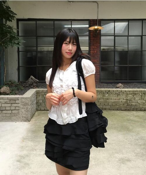 FLAREUP（フレアアップ）の「フェイフリルバッグ（FL-733_ホワイト）（ショルダーバッグ・レディース・ホワイト・OS）」の19枚目の写真