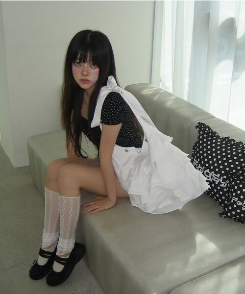 FLAREUP（フレアアップ）の「フェイフリルバッグ（FL-733_ホワイト）（ショルダーバッグ・レディース・ホワイト・OS）」の20枚目の写真