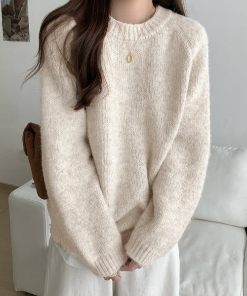 Miniministore(ミニミニストア)の「もちもちニットトップスきれいめセーター冬(ニット/セーター・レディース・ベージュ/チャコールグレー/アイボリー・FREE)」の9枚目の写真