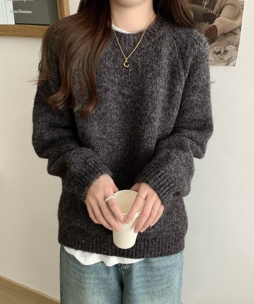 Miniministore(ミニミニストア)の「もちもちニットトップスきれいめセーター冬(ニット/セーター・レディース・ベージュ/チャコールグレー/アイボリー・FREE)」の10枚目の写真