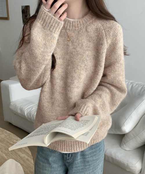 Miniministore(ミニミニストア)の「もちもちニットトップスきれいめセーター冬(ニット/セーター・レディース・ベージュ/チャコールグレー/アイボリー・FREE)」の11枚目の写真