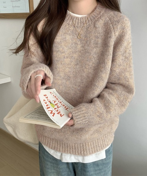 Miniministore(ミニミニストア)の「もちもちニットトップスきれいめセーター冬(ニット/セーター・レディース・ベージュ/チャコールグレー/アイボリー・FREE)」の15枚目の写真