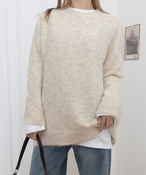 Miniministore(ミニミニストア)の「もちもちニットトップスきれいめセーター冬(ニット/セーター・レディース・ベージュ/チャコールグレー/アイボリー・FREE)」の16枚目の写真