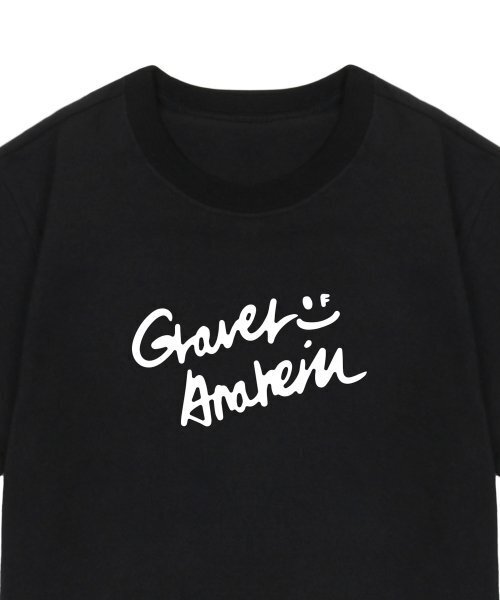 GRAVER（グレーバー）の「[WOMAN]図面ロゴスマイルスリム半袖_ブラック（Tシャツ/カットソー・レディース・その他・FREE）」の4枚目の写真