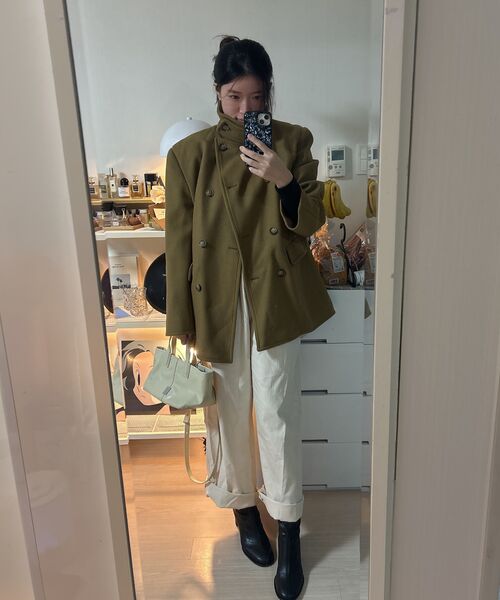 MUSINSA STANDARD WOMAN（ムシンサスタンダードウーマン）の「ウィメンズツーピンタックワイドチノパンツ[ライトベージュ]（その他パンツ・レディース・その他・30/24/25/27/28/29）」の7枚目の写真