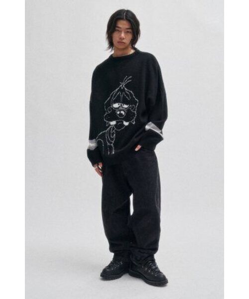 Retriever Club（レトリーバークラブ）の「SLEEPING DOG KNIT [BLACK]（ニット/セーター・レディース・その他・MEDIUM/LARGE）」の8枚目の写真