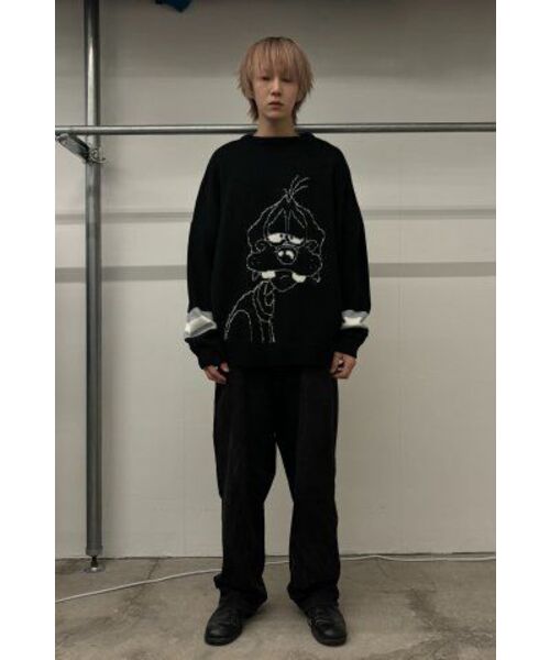 Retriever Club（レトリーバークラブ）の「SLEEPING DOG KNIT [BLACK]（ニット/セーター・レディース・その他・MEDIUM/LARGE）」の9枚目の写真