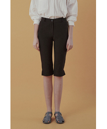 WITHOUT SUMMER（ウィズアウトサマ）の「ラインカプリパンツ_ブラック（スラックス）」