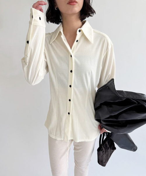 EDIT. FOR LULU（エディットフォールル）の「【NODAS/ノーダス】Velor shirt（シャツ/ブラウス・レディース・ホワイト・FREE）」の11枚目の写真