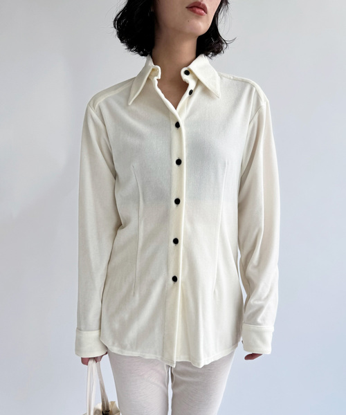 EDIT. FOR LULU（エディットフォールル）の「【NODAS/ノーダス】Velor shirt（シャツ/ブラウス・レディース・ホワイト・FREE）」の12枚目の写真