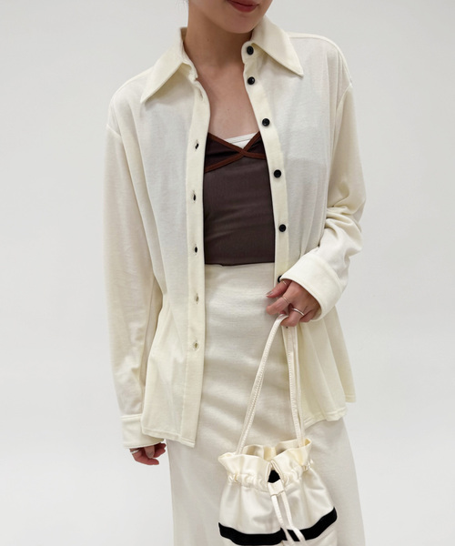 EDIT. FOR LULU（エディットフォールル）の「【NODAS/ノーダス】Velor shirt（シャツ/ブラウス・レディース・ホワイト・FREE）」の18枚目の写真