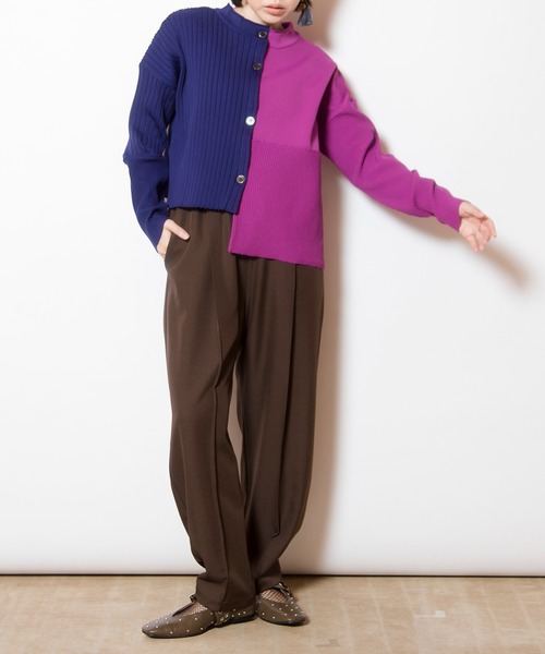 セール】2WAYバイカラーニットカーディガン（カーディガン/ボレロ