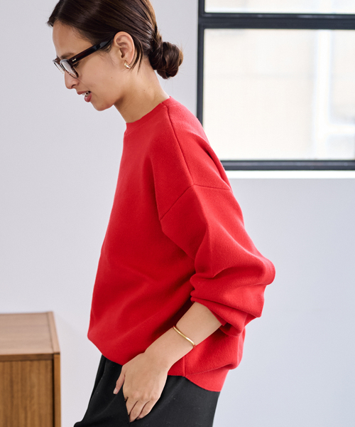 新品　Framework カシミヤ混ニットプルオーバー　レッド ≪WEB限定 / 追加≫カシミヤ混ニットプルオーバー（ニット/セーター