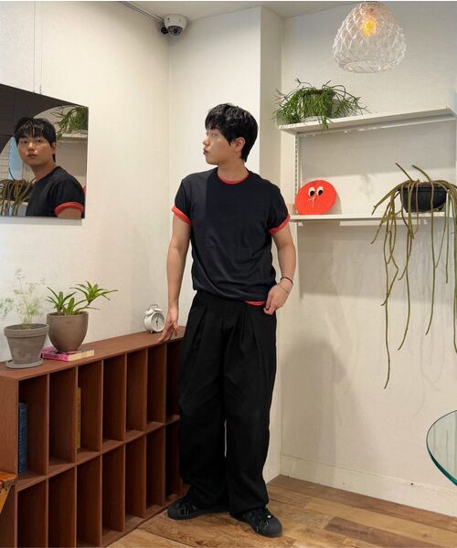 P.IN.O(ピインオ)の「776 コットンワンタックワイドパンツ - ブラック(その他パンツ・メンズ・その他・SMALL/MEDIUM/LARGE/X-LARGE)」の3枚目の写真