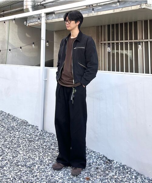 P.IN.O(ピインオ)の「776 コットンワンタックワイドパンツ - ブラック(その他パンツ・メンズ・その他・SMALL/MEDIUM/LARGE/X-LARGE)」の5枚目の写真
