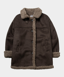 PLACE STUDIO（プレイススタジオ）の「Shearling Suede Overfit Mustang Half Jacket with High Neck Wool [Brown]（ムートンコート）」