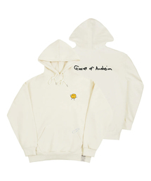 [UNISEX]図面ドットバックロゴフードティー_クリーム