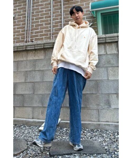 GRAVER（グレーバー）の「[ユニセックス]スモールテープフラワードットスマイルフードパーカー_クリーム（パーカー・レディース・アイボリー・SMALL/MEDIUM/LARGE/X-LARGE）」の4枚目の写真