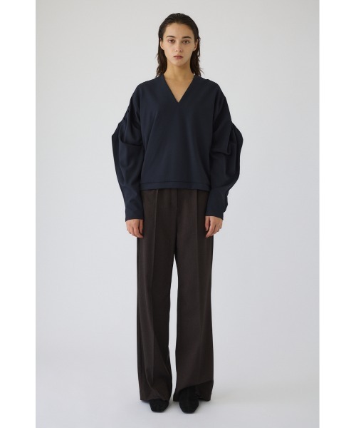 Volume sleeve v-neck PO ボリュームスリーブブイネックプルオーバー
