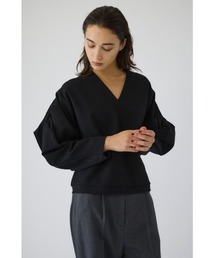 Volume sleeve v-neck PO ボリュームスリーブブイネックプルオーバー