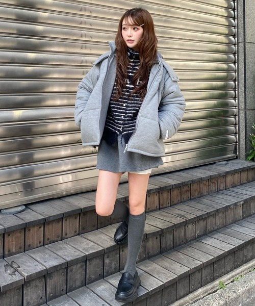 RAY CASSIN（レイカズン）の「カットロゴダウン（ダウンジャケット/コート・レディース・グレー/チャコールグレー/グレー系その他2・FREE）」の17枚目の写真